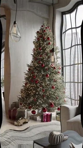 Modern Minimalist Christmas Living Room Sophisticated Holiday Decor #ModernChristmas #interiordesign