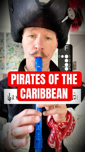 Pirates of the Caribbean Recorder Tutorial #recorder #tutorial