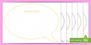 Editable Pastel-Themed Speech Bubbles