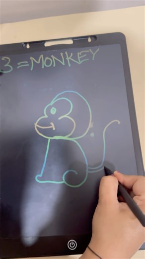 3 = Monkey 🐒 Easy Drawing On LCD PANEL TABLET