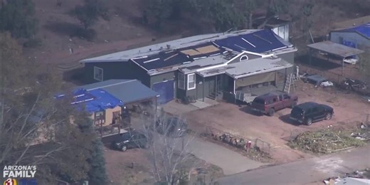 Aerial video shows tornado damage in northern Arizona