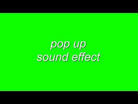 Pop Up Sound Effect Green Screen