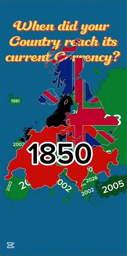 When did your Country last time change its Currency? #europe #europe #currency #euro #map #mapping