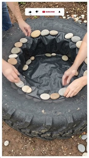 Transforming Giant Tractor Tires into an Incredible Backyard Koi Pond! 😱🌿