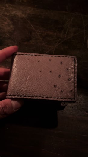 Ostrich skin wallet. All handmade . 🏴‍☠️ dm if interested