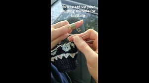 Katie - a day in the life of a yarn dyer on Instagram: "Knitting rings - also called Norwegian Knitting thimbles - are game changers for colorwork knitting! They improve tension and even increase speed. Here's how I set up my knitting thimble for colorwork knitting👻 Pattern: Hello Boo-tiful socks by Yarn Love 💖#yarnloveyarn #sockknitting #sockknittersofinstagram #halloweenknitting"