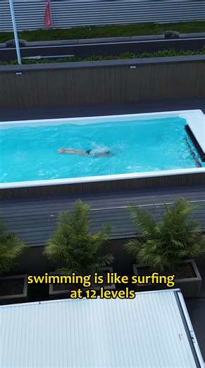 1.7M views · 5K reactions | I don't know who invented this pool, but it's genius! The lid lifts up and down with a single click, and crucially, there's no need to dig a hole. Swimming is like surfing at 12 levels. Installing one at home is safe and hygienic.#acrylicswimmingpool #smartconstant-temperatureswimmingpool #villaswimmingpool #hotelswimmingpool #infinipool #swimmingpool #villadecoration #endlesspool #Factorydailylife #infinityswimmingpool | Fspahottub-us | Facebook