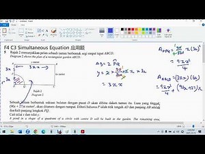 SPM 2022 AM P2 Q5 F4 C3 Simultaneous Equation 应用题