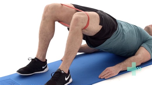 3.7K views · 39 reactions | Bridging with resisted hip abduction Tie...