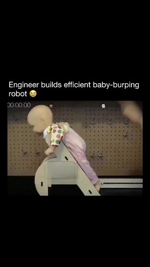 MEMES on Instagram: "😭 A baby burping robot is a small machine designed to help remove air bubbles from a baby’s stomach, just like a parent does when they pat or rub a baby’s back after feeding. It usually has a soft padded area to support the baby and gentle moving parts that mimic the motion of burping — like rocking, patting, or vibrating. Some versions aren’t full robots but more like automated pads or smart devices that move slowly and rhythmically to calm the baby and help release trappe