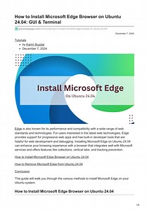 How to Install Microsoft Edge Browser on Ubuntu 2404 GUI  Terminal - SlideServe