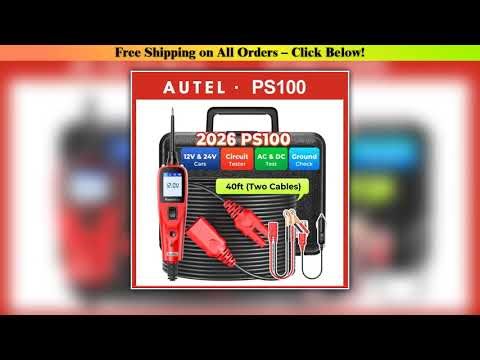 Autel PS100 PowerScan Electrical Automotive Circuit Tester Tool 12V 24V AVOmeter Diagnostic Tool