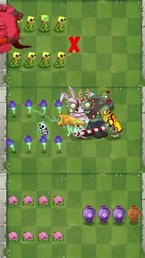 PvZ 2 - 8 Plants in Teams Vs Four Vase Breaker Zombie Teams - P298