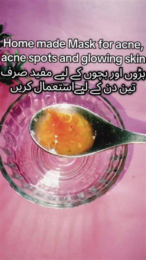 Home made Mask for acne, acne spots and glowing skin#acneproneskin #pimple #pimplesolution #fyp #viral @Dãrk Lîfê 🖤