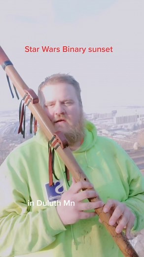 Drone Flute Knight Plays Star Wars Theme in E Minor