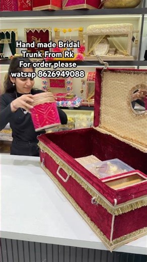 Hand Made Bridal Trunk By Rk For order subscribe ‪@Rkweddingshop‬ watsap 8626949088