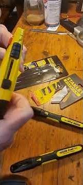 setting up your Stanley Fatmax trimmer knife. changing blades, etc.