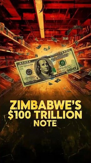 💵 The $100 Trillion Dollar Bill That Was Worth Nothing | Zimbabwe Hyperinflation #shorts