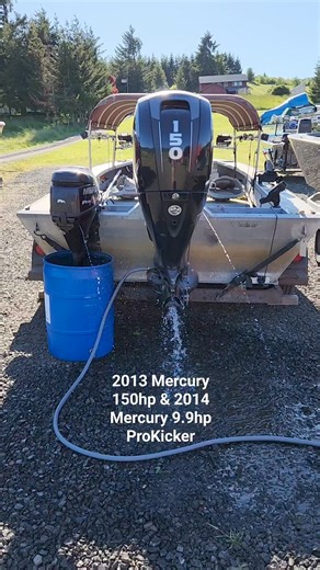 2013 Mercury 150hp & 2014 Mercury 9.9hp ProKicker. Outboard Madness #outboardmadness | Outboard Madness