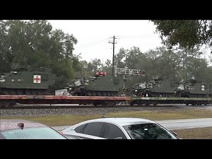 CSX 801 Leads S130 military train through Folkston