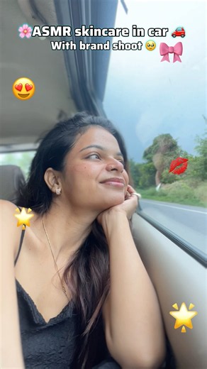 🌸 ASMR skincare in car 🚘 💋 #makeuptutorial #skincare #shorts #vlog #viralvideo