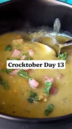 Crocktober Day 13: Crockpot Split Pea Soup #recipe #crocktober #shorts