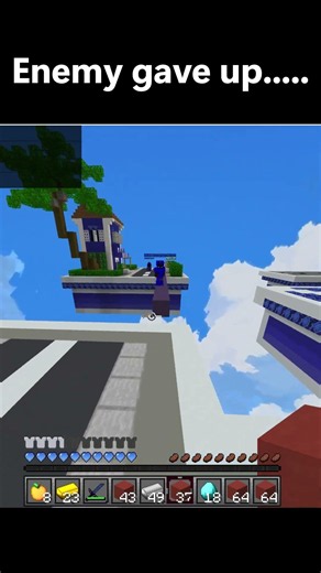 Enemy gave up... #minecraft #mincraftpvp #cubecraft #eggwars