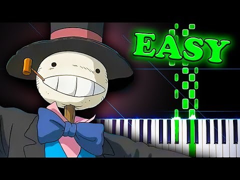 Joe Hisaishi - Howl's Moving Castle Theme - Easy Piano Tutorial