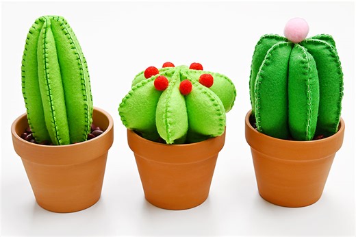 Felt Cactus Pattern | Free DIY Felt Cactus Template