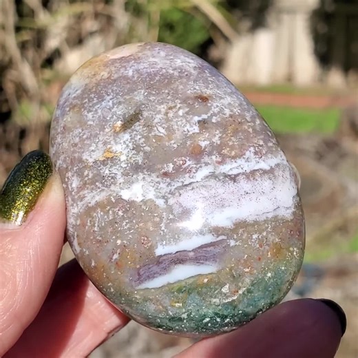 Ocean Jasper Purple Green Blue Palmstone Freeform Crystal 137 Grams - Etsy