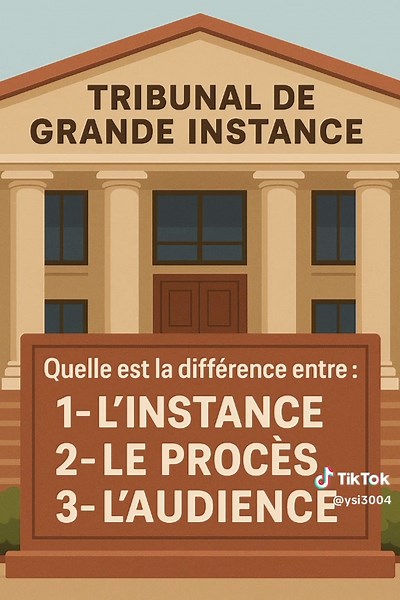Différences entre Instance, Procès et Audience en Droit