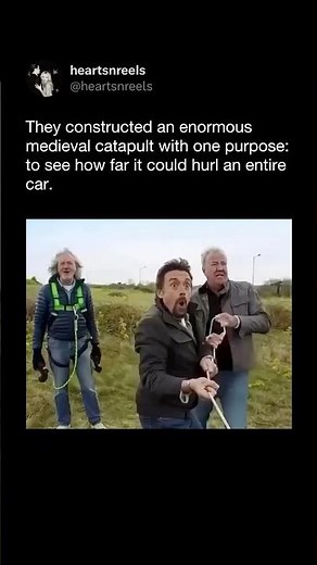 Top Gear Built a Giant Trebuchet and Launched a Real Car
