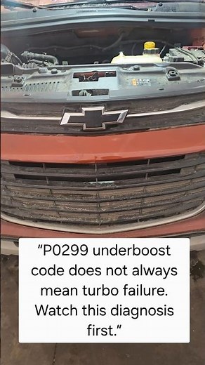 “P0299 underboost code does not always mean turbo failure. Watch this diagnosis first.”