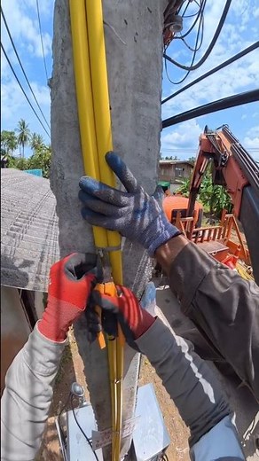 ⚡ Installing a Grounding Pipe Clamp #Electrical #Grounding #Lineman #Lineworker #Construction