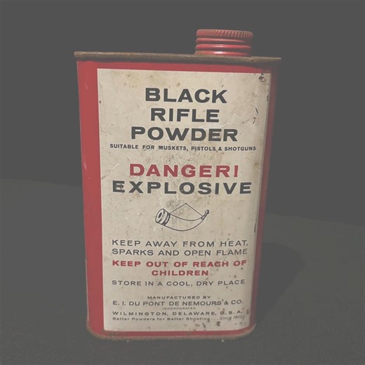 Vintage Dupont Black Rifle Powder Can – 1 Lb Metal Tin (empty) - Etsy