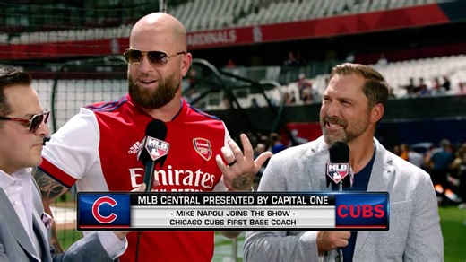 Cubs' Coach Mike Napoli joins MLB Central from London | 06/23/2023