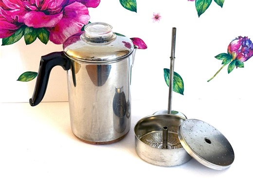 Mid Century Revere Ware Stove Top Copper Clad Percolator/coffee Pot - Etsy