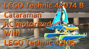 LEGO MOC-37899 LEGO Technic 42074 B Catamaran RC motorized with LEGO Technic 42105 (Technic 2020)