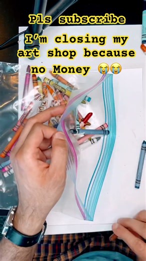 ASMR art - Colourful crayon painting #asmr #art #shorts #painting #amen