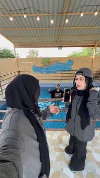30-second challenge in the pool 😂 Umm Saif and Nano
