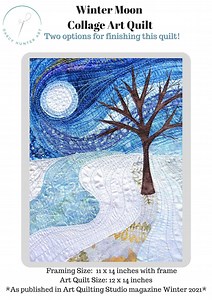 PDF Art QUILT PATTERN Winter Moon / Quilt Pattern / Quilting Patterns / Gifts for Quilters / Art Quilt Patterns / Landscape Pattern - Etsy