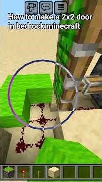 a simple 2x2 in minecraft bedrock