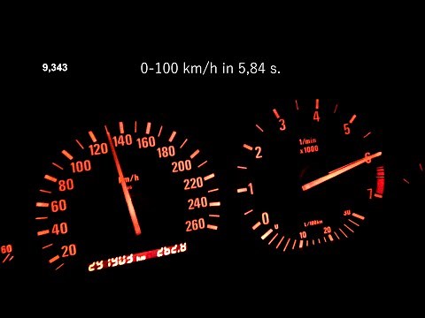 BMW E36 328i 0-200 km/h Acceleration 4K video 0-100 in 5,8