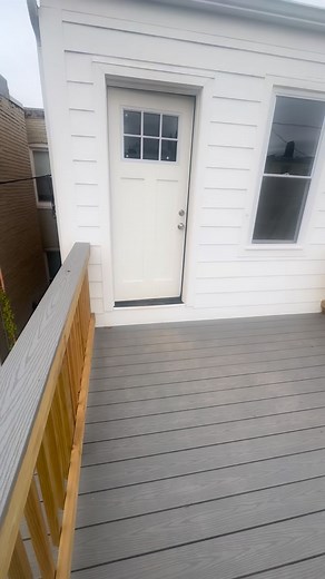 New door installed ✔️ New window installed ✔️ New siding replaced ✔️ New deck built ✔️ #charmcityconstructionandrepair #rowhome #construction #charmcity #renovation #remodel #contractor #deck #reardeck | Charm City Construction & Repair | Facebook