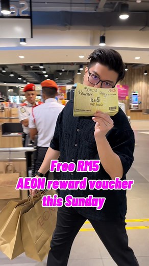 📢 Calling all AEON Members!⁣ ⁣ Get your shopping trolleys ready because this Sunday, 2 November 2025, it is time to cash in! 🛒💸⁣ ⁣ Spend RM80 in a single receipt and receive a FREE RM5 AEON Reward Voucher!⁣ ⁣ Let us make this Sunday a super saving one together! 😉 See you there, do not miss out!⁣ ⁣ P/S: We have not forgotten AEON Kota Bharu. It is happening on Saturday, 1 November 2025! 🎉⁣ ⁣ Check it out: https://aeonretail.com.my/promotion/memberstreats/ ⁣ *Terms and conditions apply.⁣ ⁣ #A