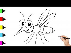How to Draw a Mosquito: Easy Step-by-Step Drawing for Kids