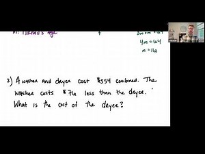 Video Lecture 10 (Part 4) - Linear system word problems