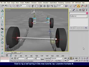 How to rig a leaf spring in 3ds max tutorial. by Lizandro Hurtado M.
