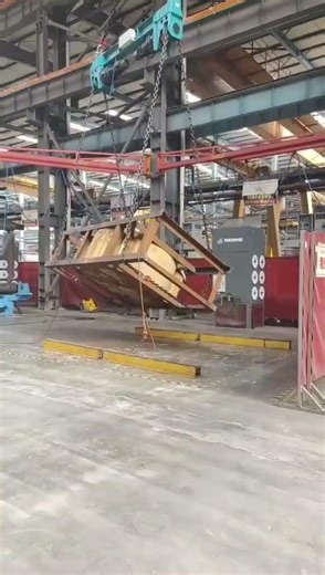 Chain type beam rotator #machine #steel #structure #flip #rotator