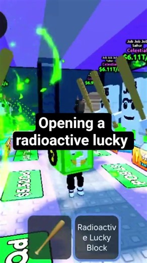 opening radioactive lucky block in escape tusnami for brainrot